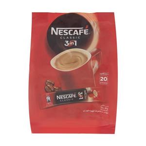 کافی میکس ۳ ۱ کلاسیک نسکافه ۲۰ عددی Nescafe 3 in 1 Coffee Powder Pack Of 20 