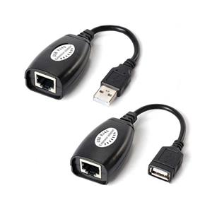دستگاه افزایش طول USB با کابل شبکه تا 50 متر مدل USB-RJXT