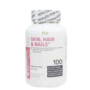 کپسول هیر اسکین اند نیلز برانسون 100 عددی Skin Hair & Nails Bronson 100 Capsule