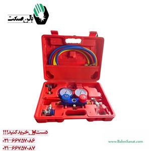 گیج شارژ گاز کولر به همراه متلقات کامل با شلنگ