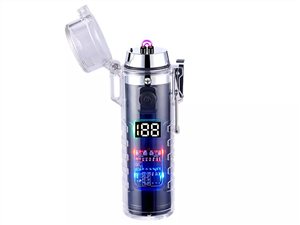 فندک الکتریکی شارژی دارای چراغ قوه Cylindrical Electric Lighter With Flashlight HB-256