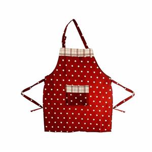 پیشبند کتان 70 × 58 رزین تاژ طرح خالدار قرمز Rezin Taj 58 x 70 Red Dotted Denim Apron