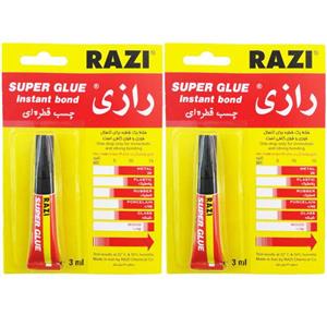 چسب قطره ای رازی مدل Super Glue حجم 3 میلی لیتر