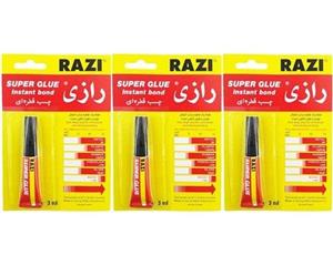 چسب قطره ای رازی مدل Super Glue حجم 3 میلی لیتر