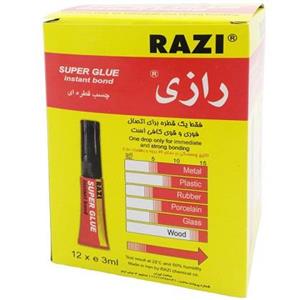 چسب قطره ای رازی مدل Super Glue حجم 3 میلی لیتر