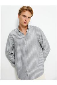 پیراهن  آستین استاندارد راسته مردانه Koton 4WAM60120HW 