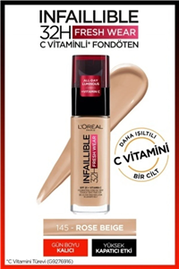 کرم پودر لورآل مدل Infaillible 32H Fresh Wear شماره 145 L’Oréal