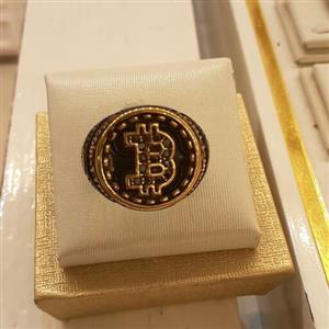 انگشتراستیل مردانه بیت کوین رنگ ثابت و شیک