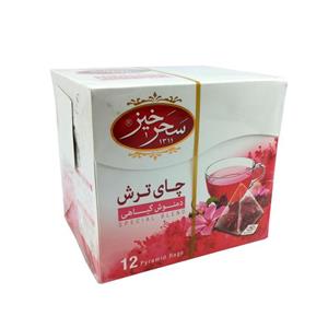 دمنوش کیسه ای چای ترش سحرحیز بسته 12 عددی Saharkhiz Hibiscus Herbal Infusion Pack of 12