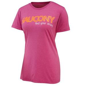 تی شرت ورزشی زنانه ساکنی مدل Graphic BRSH Saucony Graphic BRSH Tshirt For Women