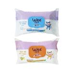 دستمال مرطوب کودک وی کر مدل Wet wipes مجموعه دو عددی