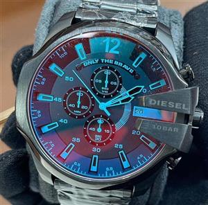 ساعت مچی مردانه دیزل شاخدار سیلور شیشه هولوگرامی DZ 305