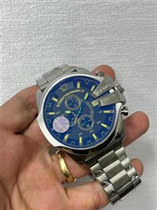 ساعت مچی مردانه دیزل شاخدار سیلور صفحه آبی DZ 309