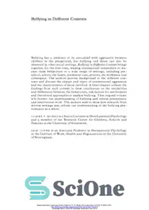 دانلود کتاب Bullying in Different Contexts – قلدری در زمینه های مختلف