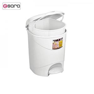 سطل زباله پدالی ناصر پلاستیک طرح مرجان کد 2430