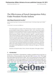 دانلود کتاب The Effectiveness of French Immigration Policy Under President Nicolas Sarkozy – اثربخشی سیاست مهاجرت فرانسه در دوره ریاست...