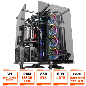 کیس اسمبل شده شیشه ای فاطر مدل Fater FSE-Unique2 Fater FSE-Unique2 Ryzen 9 7950X3D 128GB 6TB+2TB 40GB 100