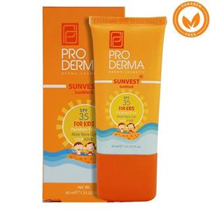 کرم ضد آفتاب کودکان پرودرما مدل SPF35 حجم 40 میلی لیتر