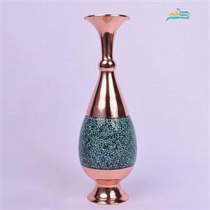 گلدان صراحی فیروزه کوب کد 102 ارتفاع 30 سانتی متری