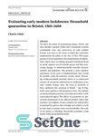 دانلود کتاب Evaluating early modern lockdowns :Household lockdown in Bristol, 1565-1604 – ارزیابی قرنطینه های مدرن اولیه: قرنطینه خانگی در...