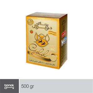چای دو غزال طلایی مقدار 500 گرم