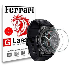 محافظ صفحه نمایش فراری مدل Ultra Clear Crystal مناسب برای ساعت سامسونگ Gear S3 مجموعه دو عددی 