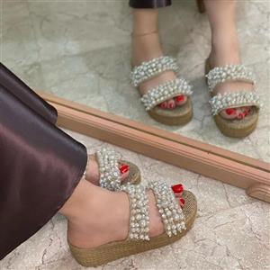 صندل لژدار کنفی دو بند مراوریدی