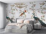 کاغذ دیواری طرح شکوفه و پرنده M10191800