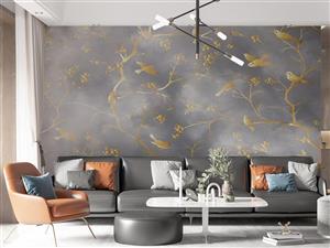 کاغذ دیواری لاکچری گل پرنده M10161000
