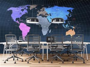 کاغذ دیواری نقشه جهان خاص M10131600