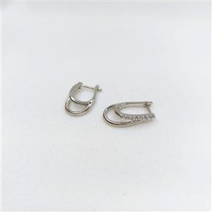 گوشواره زنانه آویز دو لوزی مینیمال طرح نگین دار ژوپینگ مدل XUPING 3576