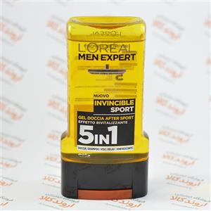 ژل دوش حمام لورال من اکسپرت مدل Invincible Sport 300ml