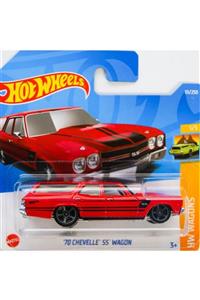 هات ویلز ماشین اسباب‌بازی فلزی با مقیاس 70 Chevelle Ss Wagon Red Single Cars 1/64 Scale Metal Toy 