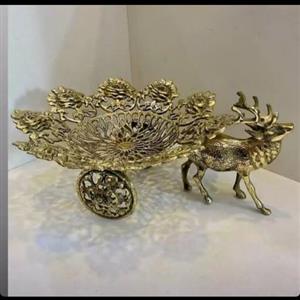 میوه خوری برنزی طرح گوزن 