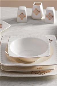 کاراجا سرویس غذاخوری 12 نفره چینی مربع 57 عددی Goldies