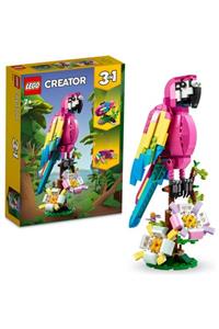 لگو ® Creator Exotic Pink Parrot 31144 - طوطی، ماهی و قورباغه M برای کودکان ۷ سال به بالا 