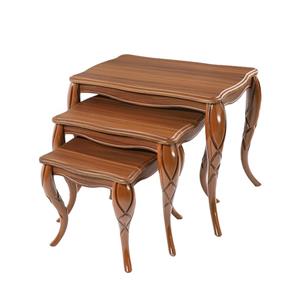 میز عسلی مدل کلاسیک کد 170GHK مجوعه 3 عددی