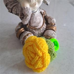 کش مو بافتنی طرح  گل رز