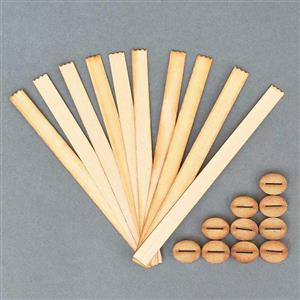 فتیله چوبی شمع بسته 10 عددی