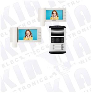 پکیج آیفون تصویری دو واحدی الکتروپیک با گوشی 1294 و صفحه دم دری ( پنل 1086 ) بدون قفل ومنبع