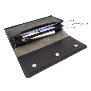 کیف موبایل کمری چرم طبیعی G-106 (چرم گاوی مشکی)