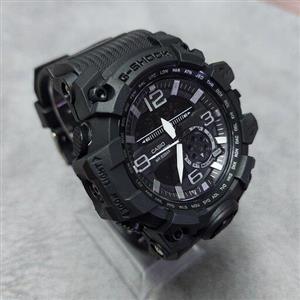 ساعت مردانه جیشاک کاسیو Casio دوزمانه موتور ژاپن مشکی 