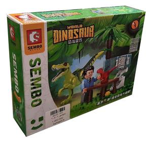 لگو ساختنی سمبو دایناسور کمپینگ پایگاه آزمون 205088 Sembo Block Lego Camping test base Dinosuar 205088