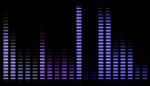 ویدیو فوتیج میله های متحرک اکولایزر صوتی رنگارنگ