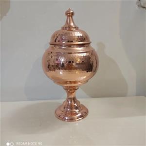شکلات خوری مسی گنبدی چکشی داخل قلع برند فضلی  