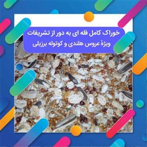 خوراک کامل عروس هلندی و کوتوله برزیلی به دور از تشریفات 700 گرمی خوراک کوتوله برزیلی