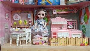 اسباب بازی «عروسک همراه با ست کامل لوازم آشپزخانه دریم بی بی 6640» Dreamy Bay Fairy Care Lovely Fashion 6640