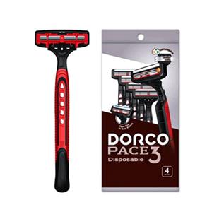 خودتراش اصلاح سه لبه دورکو 4 عددی Dorco Pace 3 Disposable 3 Blade 4 Razors