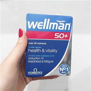 قرص ول من اصل انگلیس ولمن ویتابیوتیکس آقایان بالای 50 سال 30 عددی 50  Vitabiotics Wellman Original 