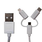 کابل تبدیل USB به MicroUSB/TypeC/لایتنیگ اینکاکس مدل CK-36 به طول 1 متر